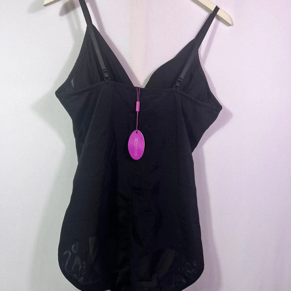 Avidlove Womens Black Shapewear Bodysuit Firm Control Shaper 3XL New With Tags